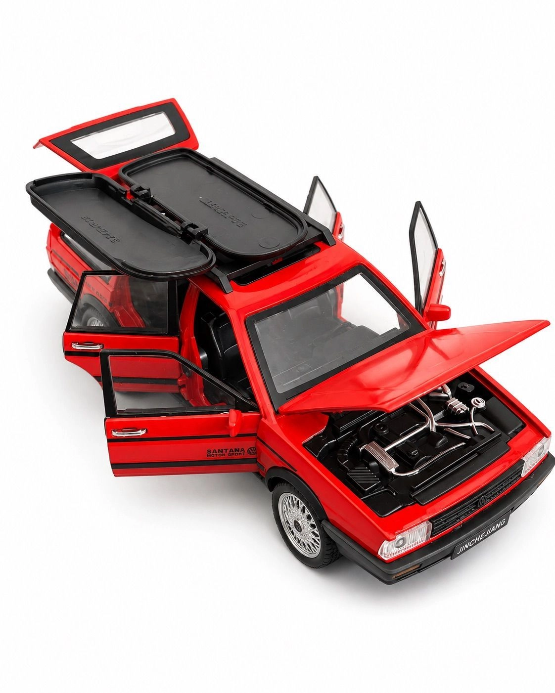 Volkswagen Santana Variant Estate Wagon 1:32 Scale Diecast Model | Red Premium Alloy Metal Miniature Collectible Car 3