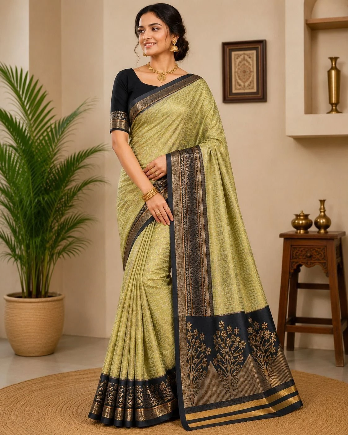 New Stylish Brocade Saree 1