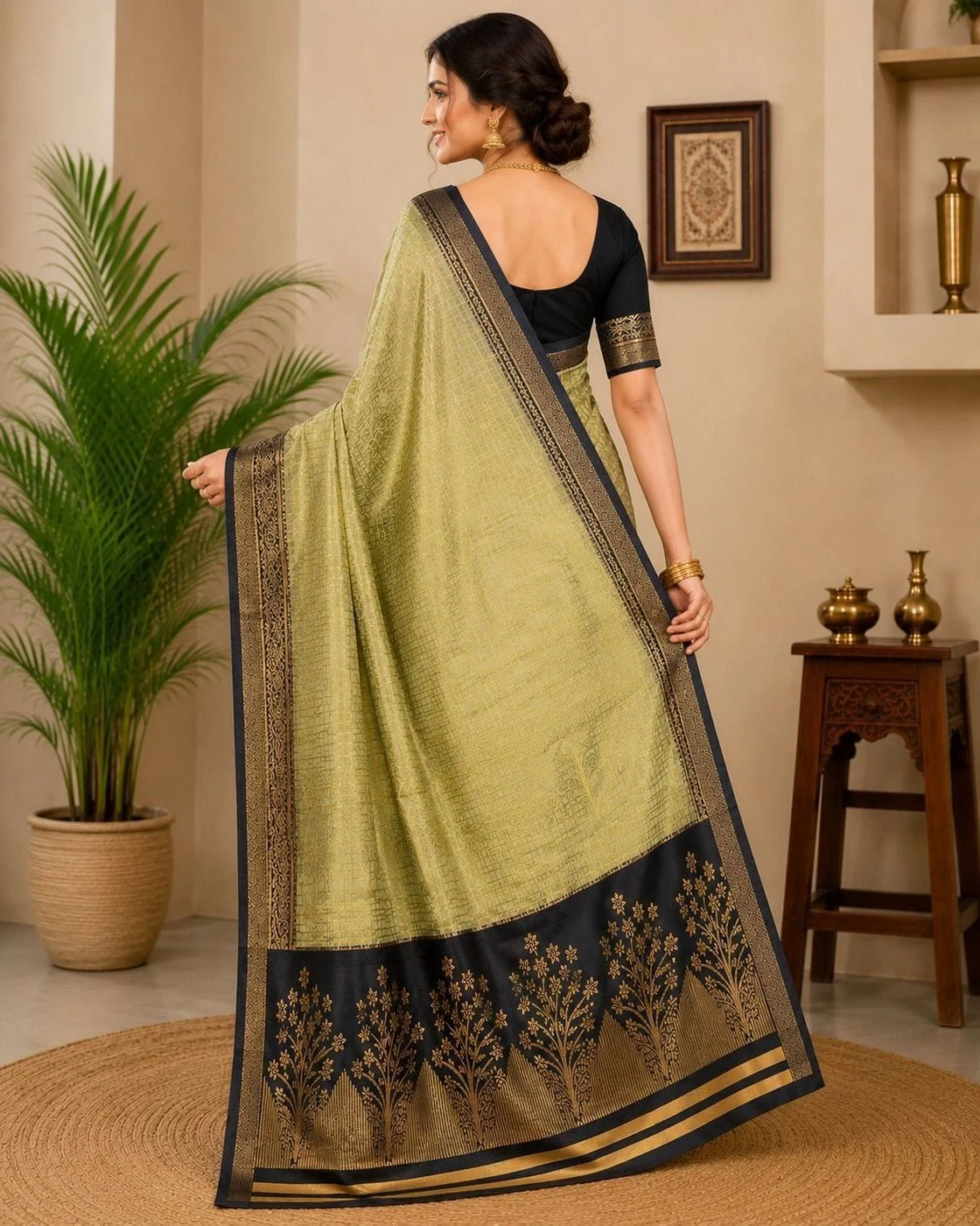 New Stylish Brocade Saree 3