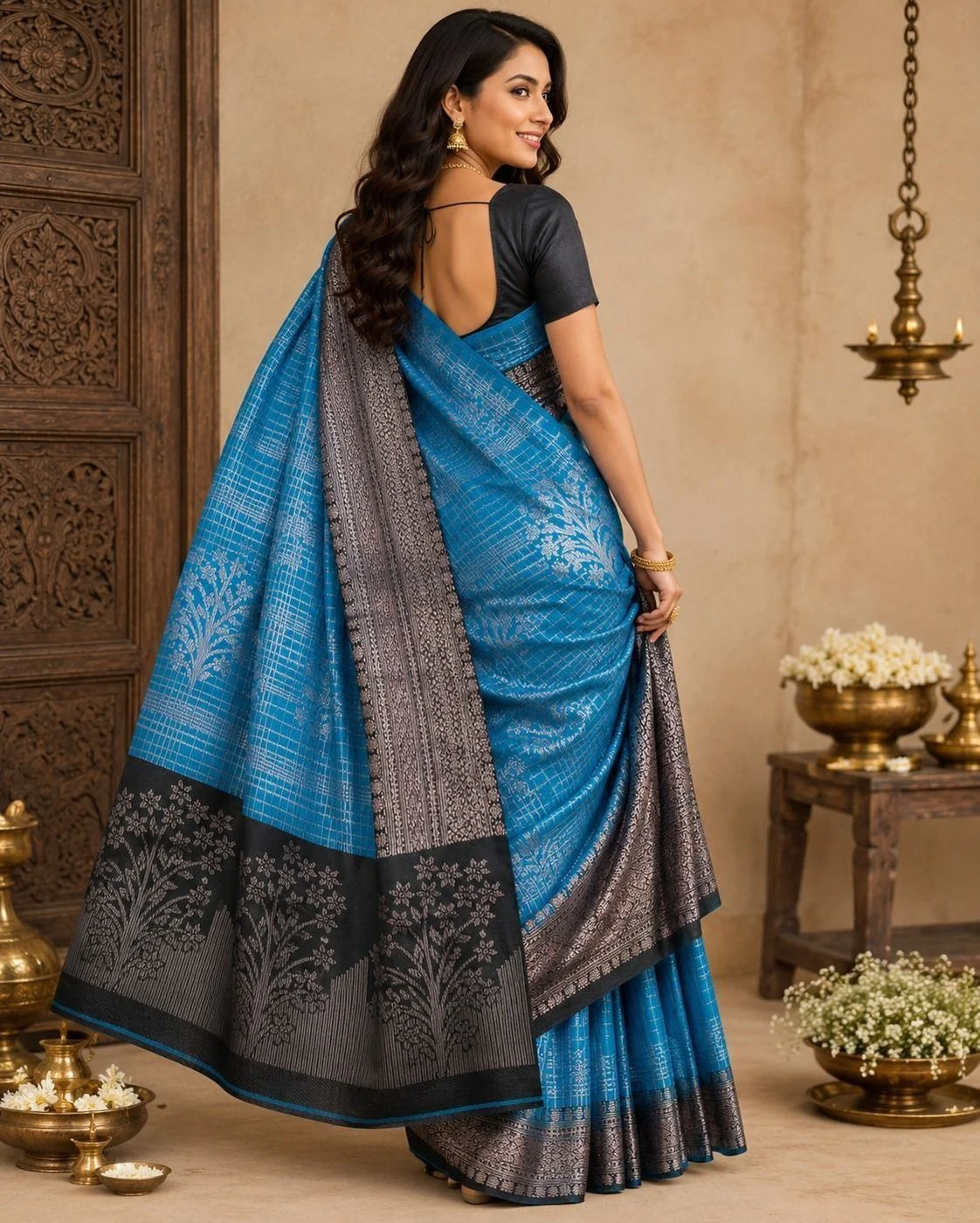 New Stylish Brocade Saree 3