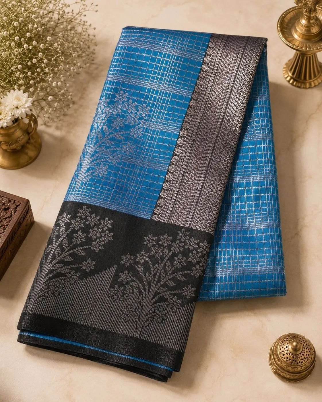 New Stylish Brocade Saree 4
