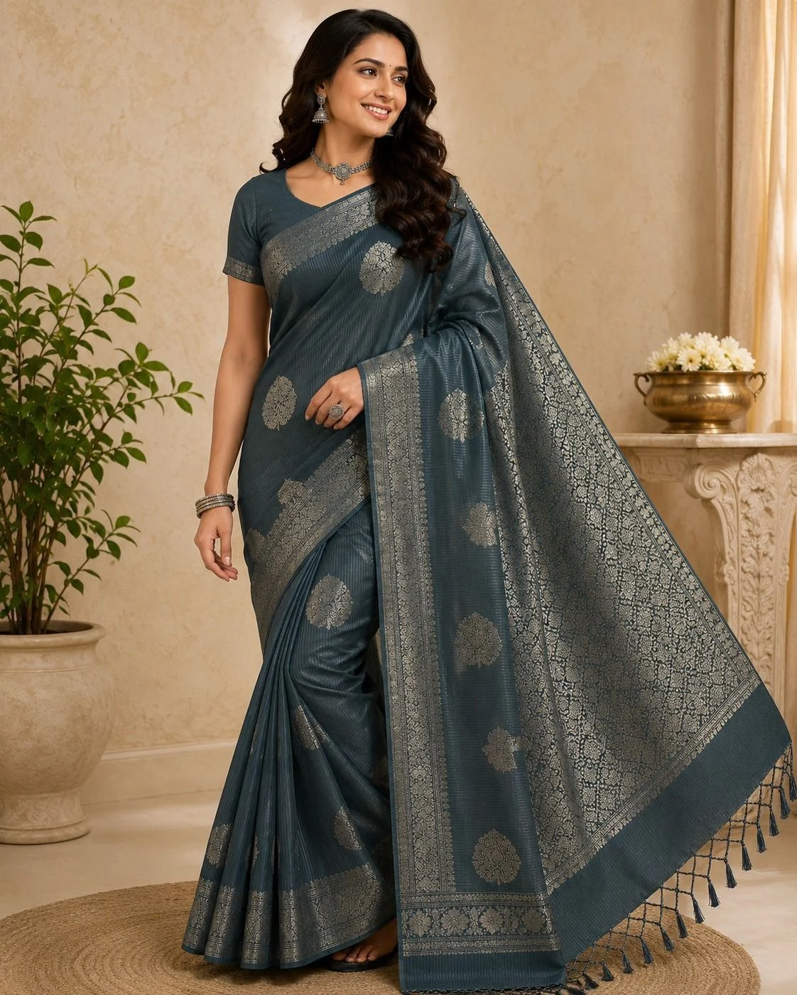 Line Soft Silk Saree 1