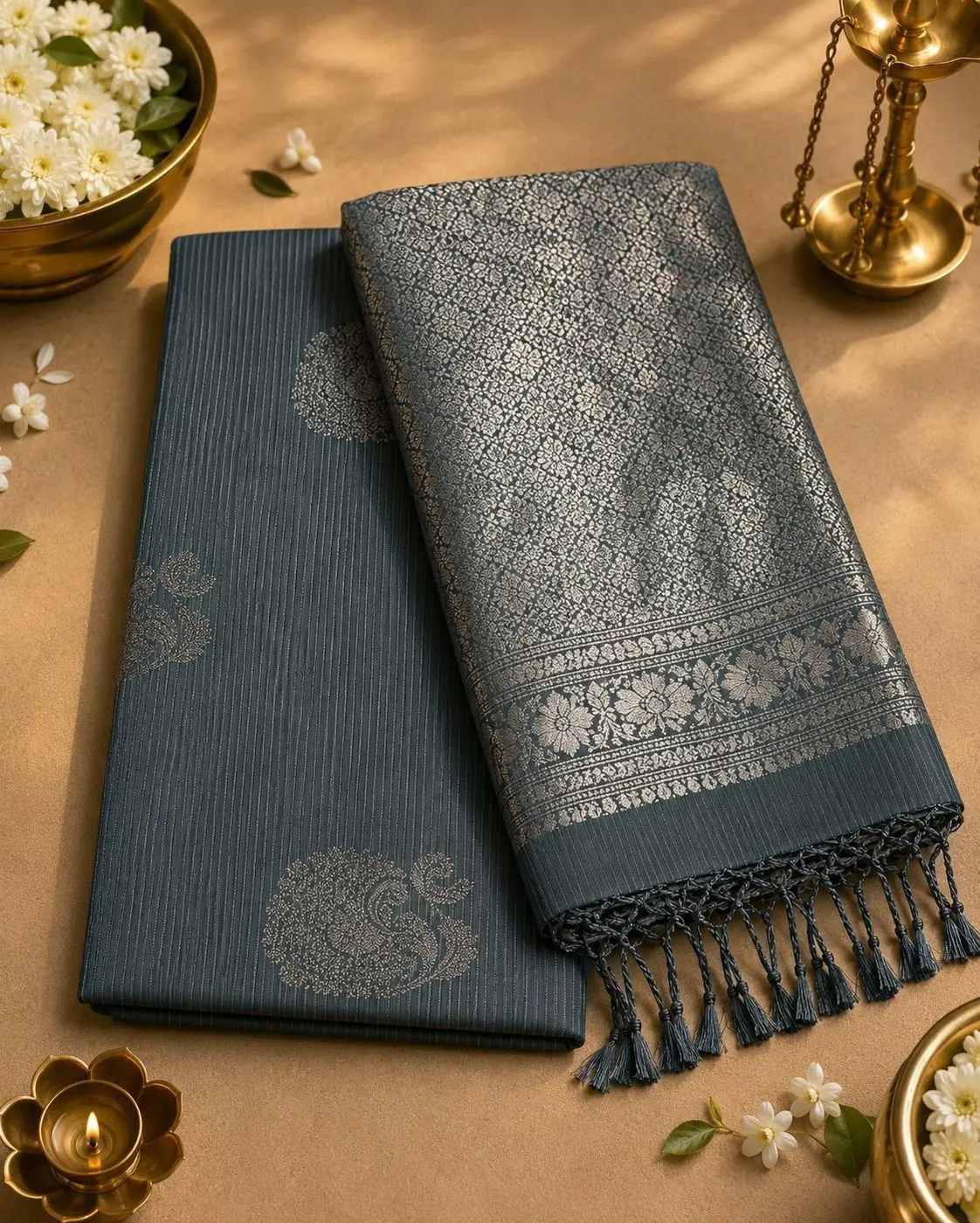 Line Soft Silk Saree 3