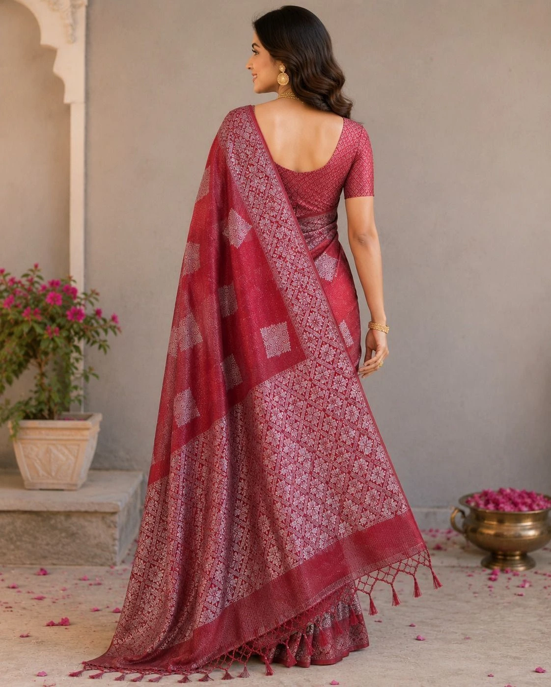 Line Soft Silk Saree 2