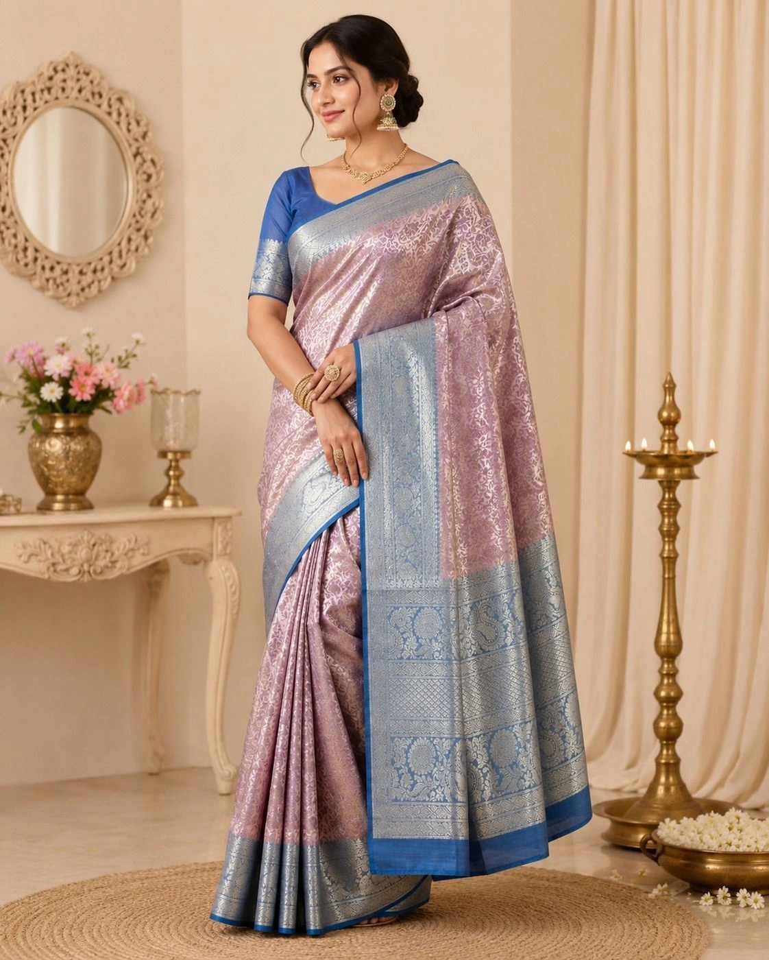 TISSUE BROCADE SOFT SILK SAREE 2
