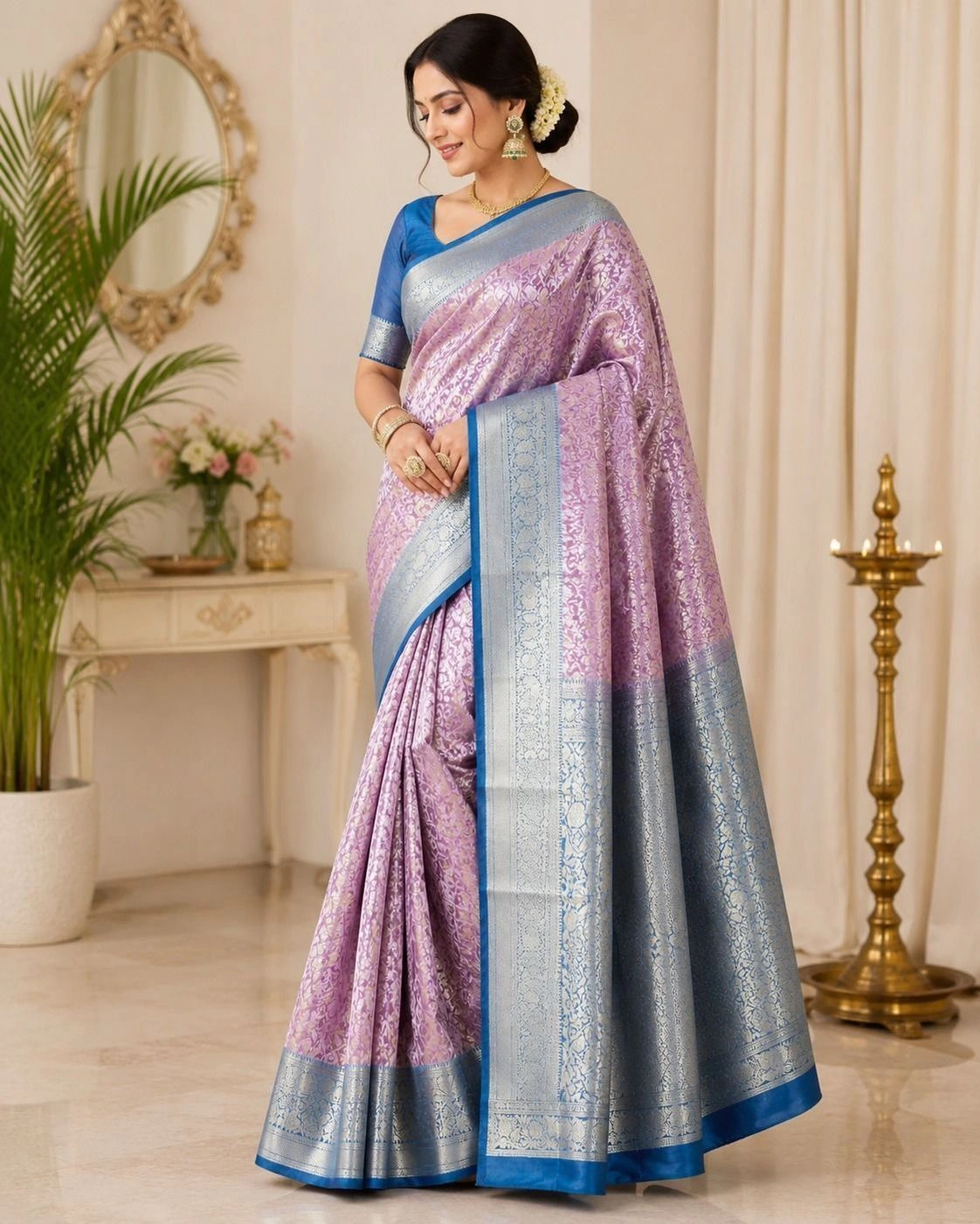 TISSUE BROCADE SOFT SILK SAREE 2