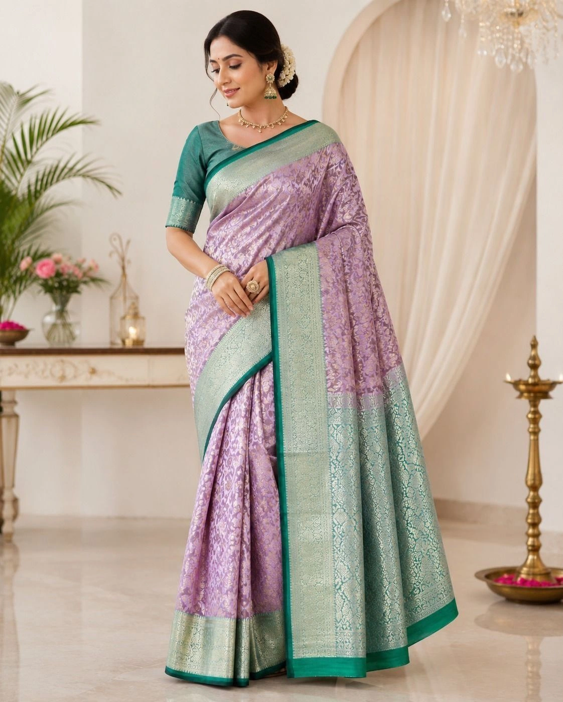 TISSUE BROCADE SOFT SILK SAREE 2