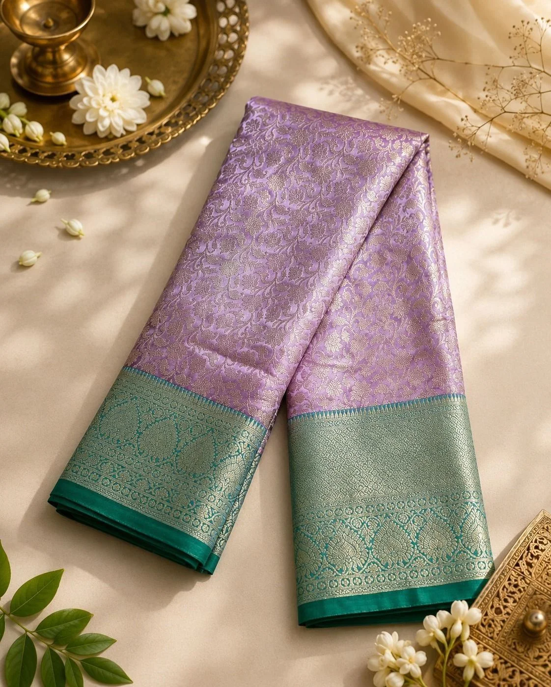 TISSUE BROCADE SOFT SILK SAREE 3