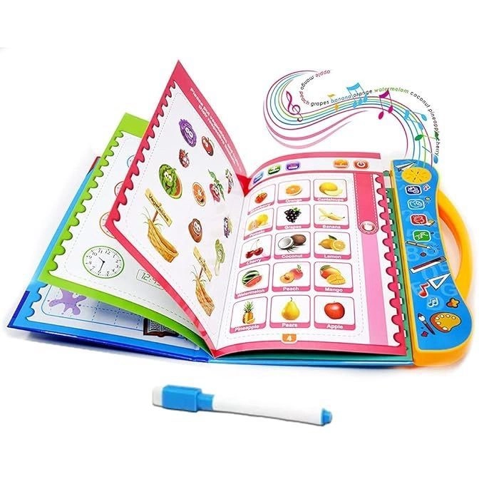 Kids Intelligence Learning Book with Sound & Writing Pen | Interactive Educational Book for Children