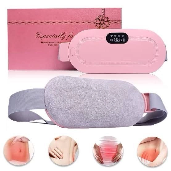 Portable Period Cramp Relief Massager Belt for Women | Heating & Vibration Menstrual Pain Relief Device – Rechargeable USB Waist Belt