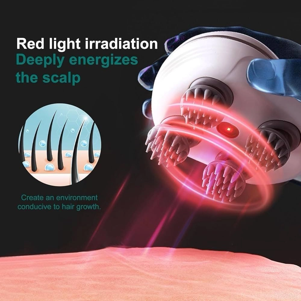 Electric Scalp Massager for Hair & Body | Rechargeable Deep Tissue Head Massager