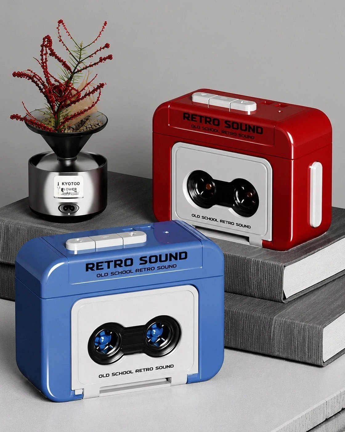 Retro Mini Radio Tape Recorder Keychain with Voice Recording & Playback