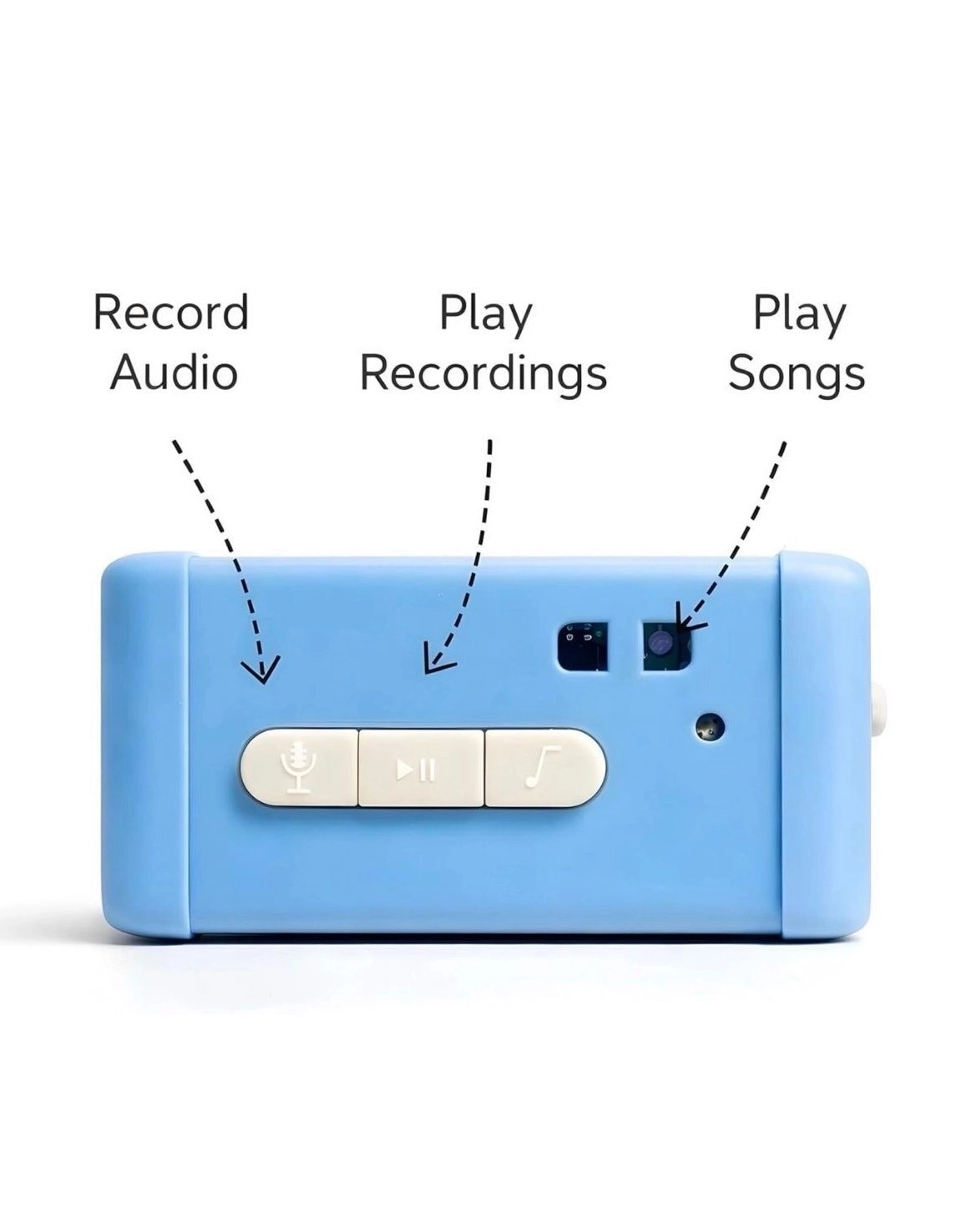 Retro Mini Radio Tape Recorder Keychain with Voice Recording & Playback 4