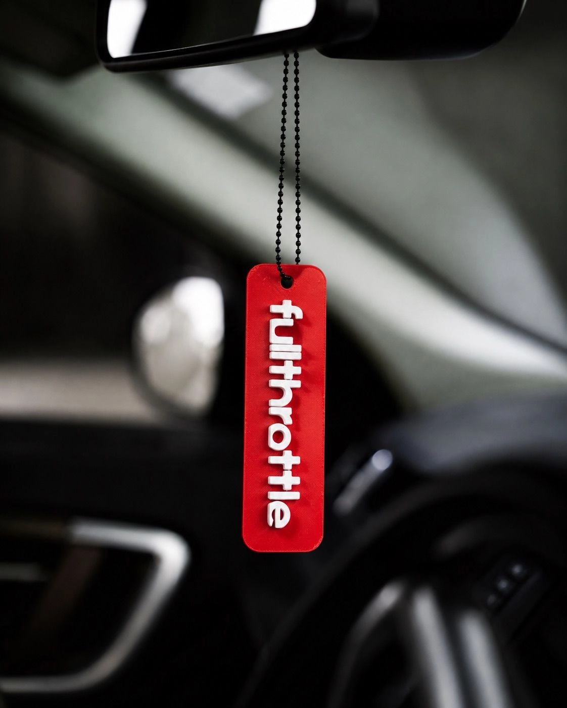 Full Throttle 3D Hanging Car Rear View Mirror Tag – Premium Car Interior Accessory