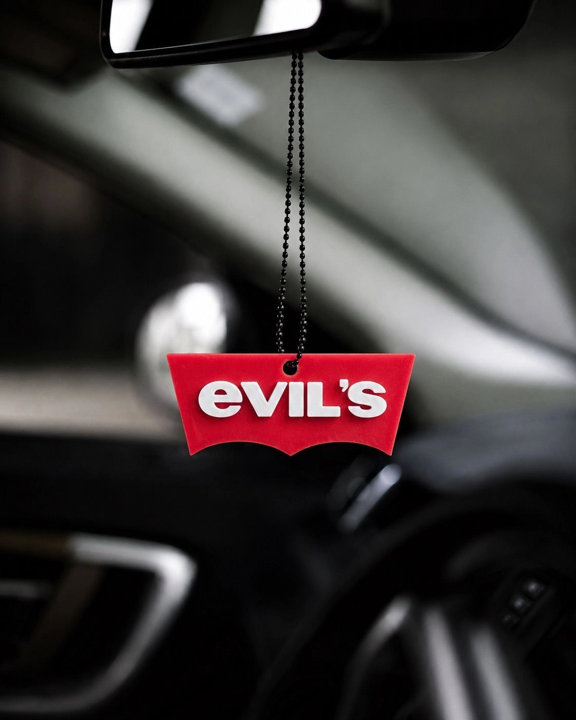 Evil’s 3D Hanging Car Rear View Mirror Tag – Premium Car Interior Accessory