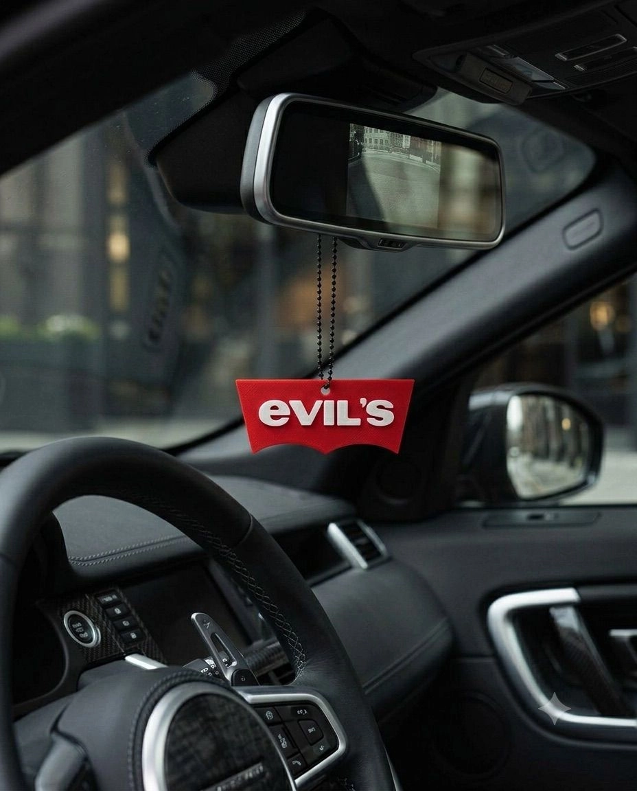 Evil’s 3D Hanging Car Rear View Mirror Tag – Premium Car Interior Accessory