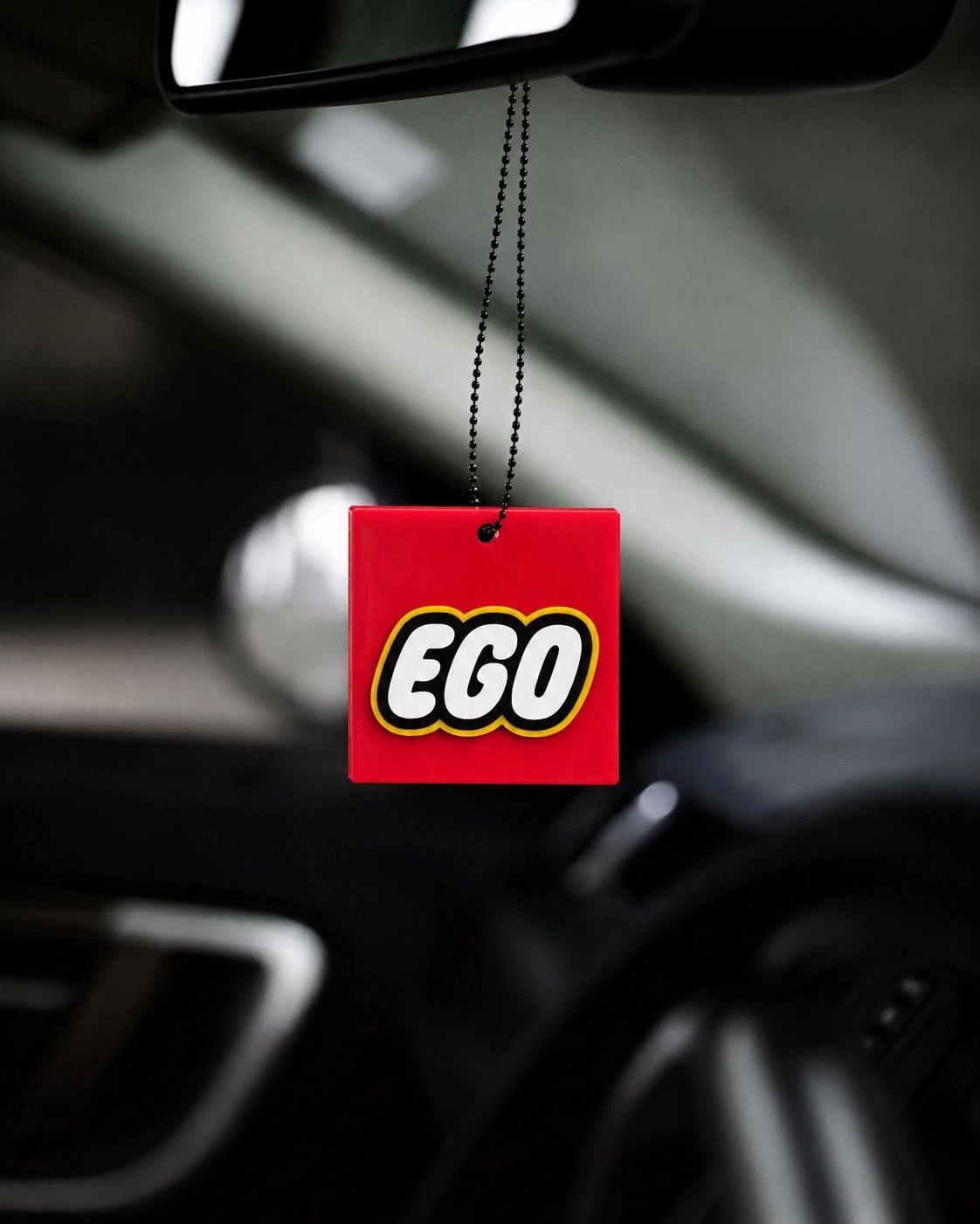 EGO 3D Hanging Car Rear View Mirror Tag – Premium Car Interior Accessory