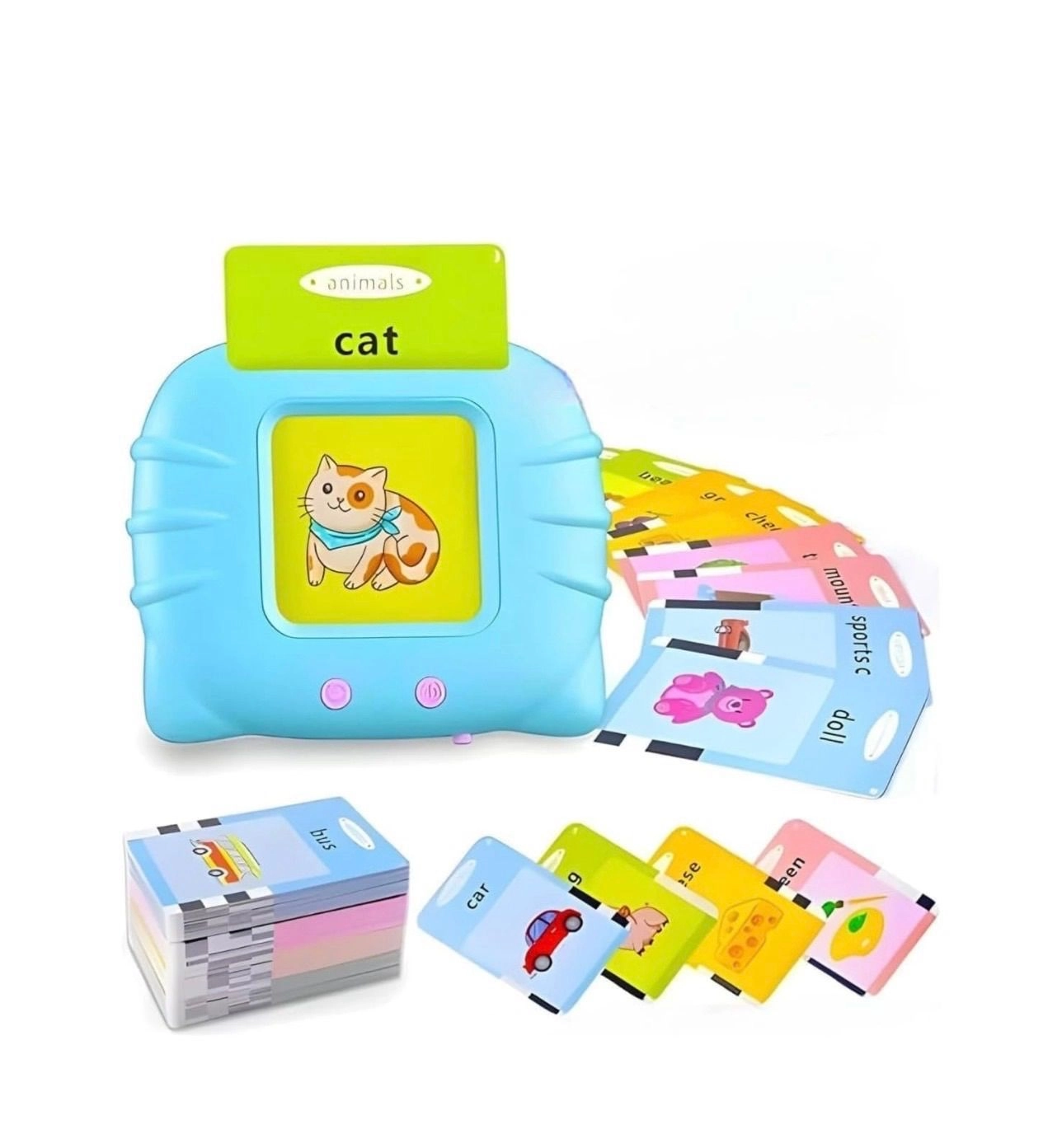 Kids Early Learning Talking Flash Card Device – 112 Double-Sided Cards | Screen-Free Educational Learning Toy 1