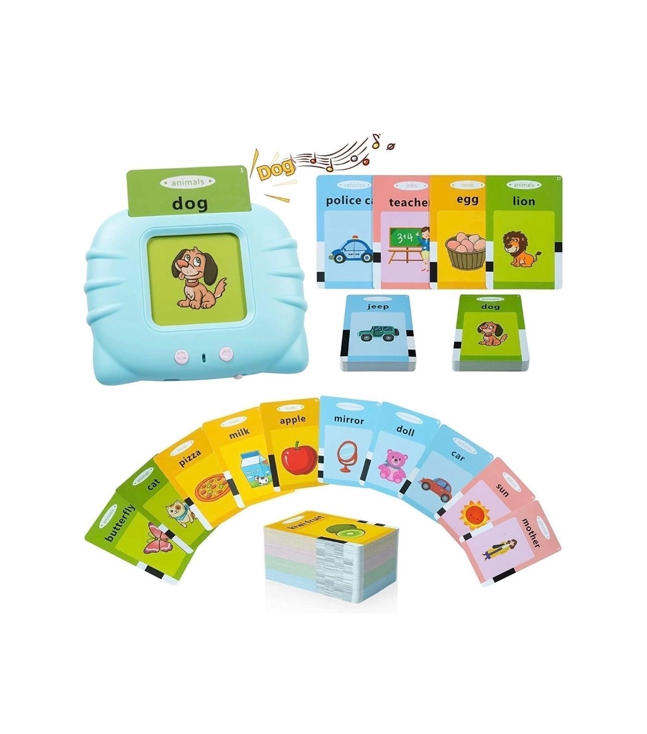 Kids Early Learning Talking Flash Card Device – 112 Double-Sided Cards | Screen-Free Educational Learning Toy 2
