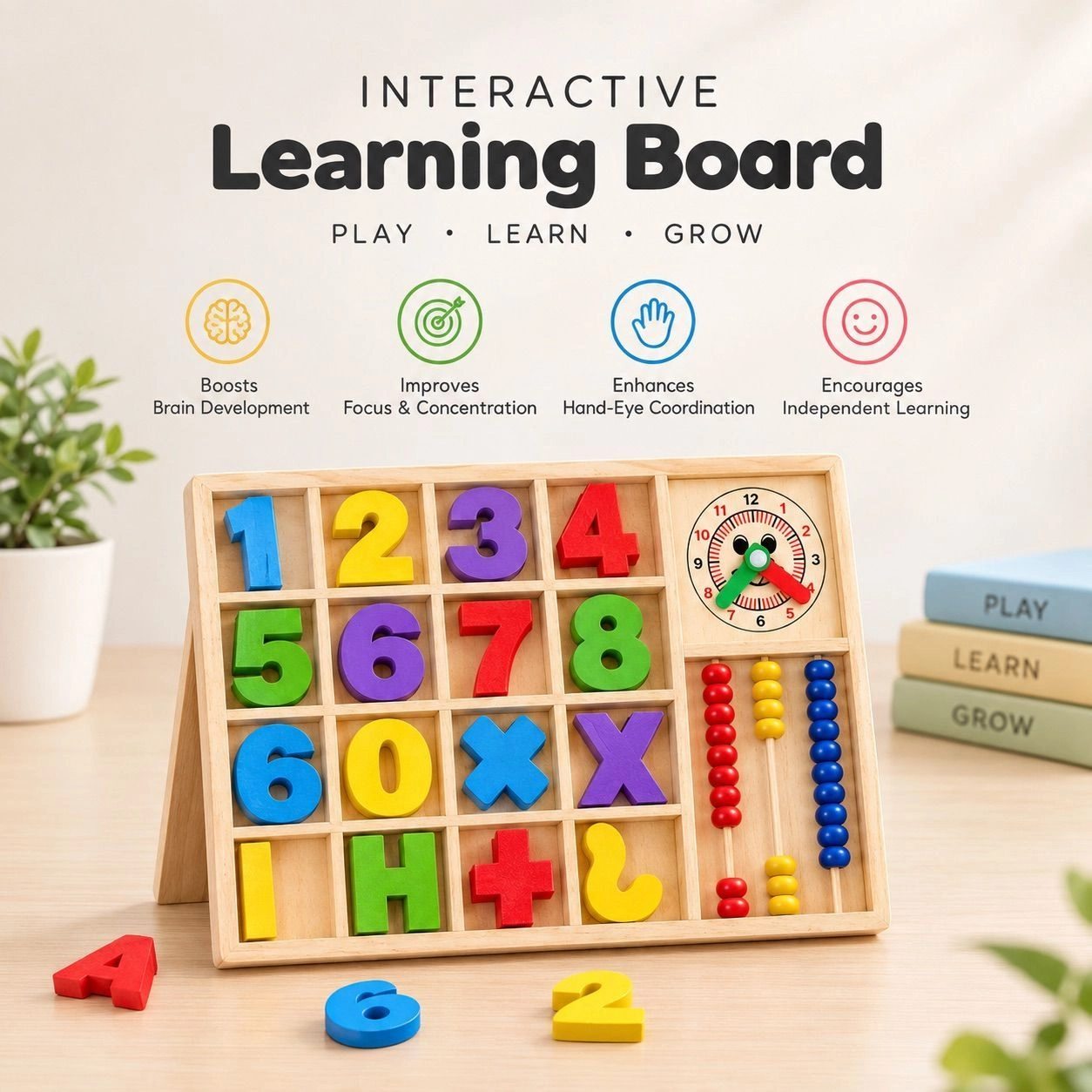 Interactive Learning Board for Kids – Educational Number & Counting Activity Toy 1