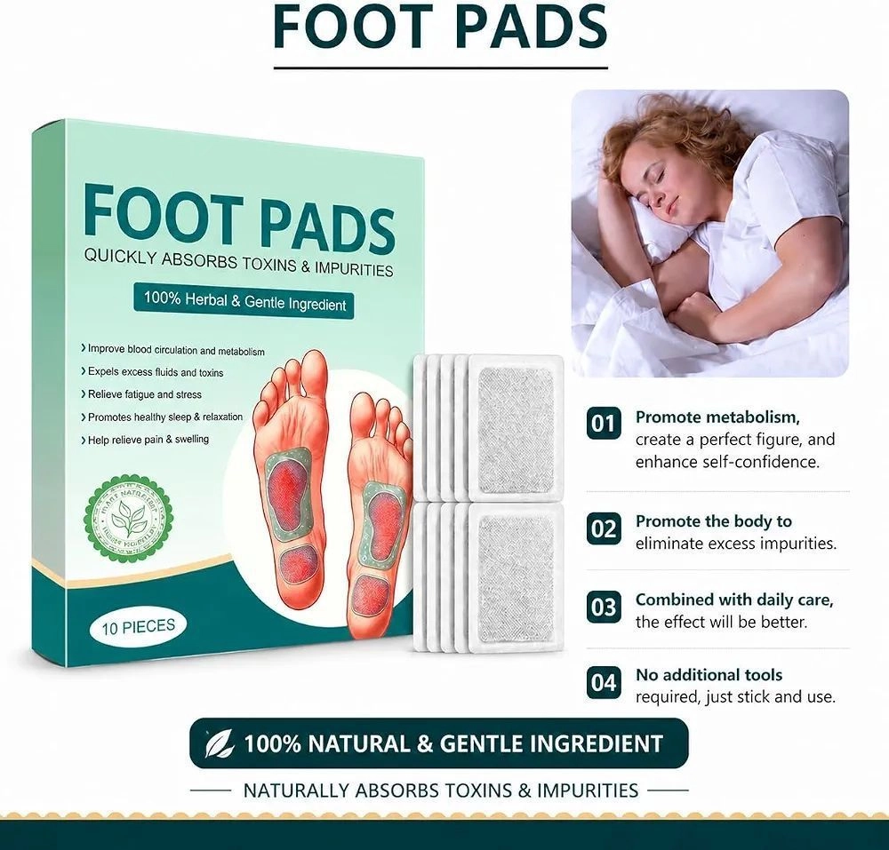 Foot pad | FOOT PAD | Men & Women Natural Cleansing 10 Pcs Organic Weight Loss Detox 1