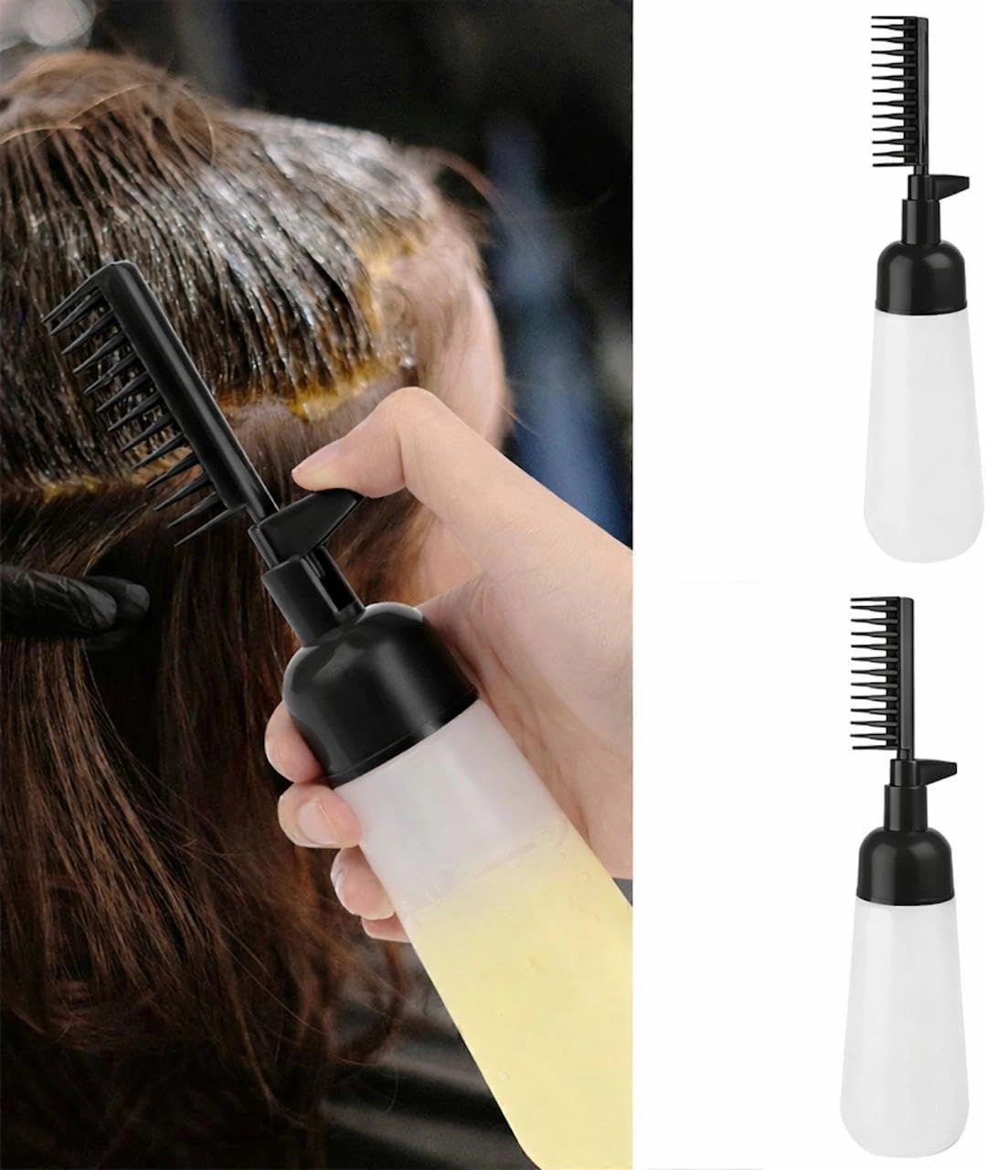 Root Comb Hair Dye Applicator Bottle | 2 in 3
