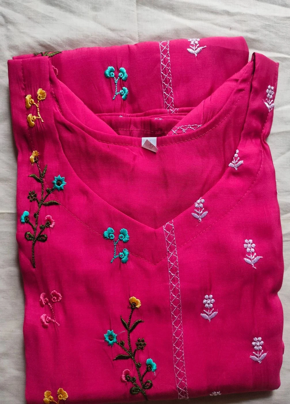 Elegant Malchanderi Embroidery Kurti