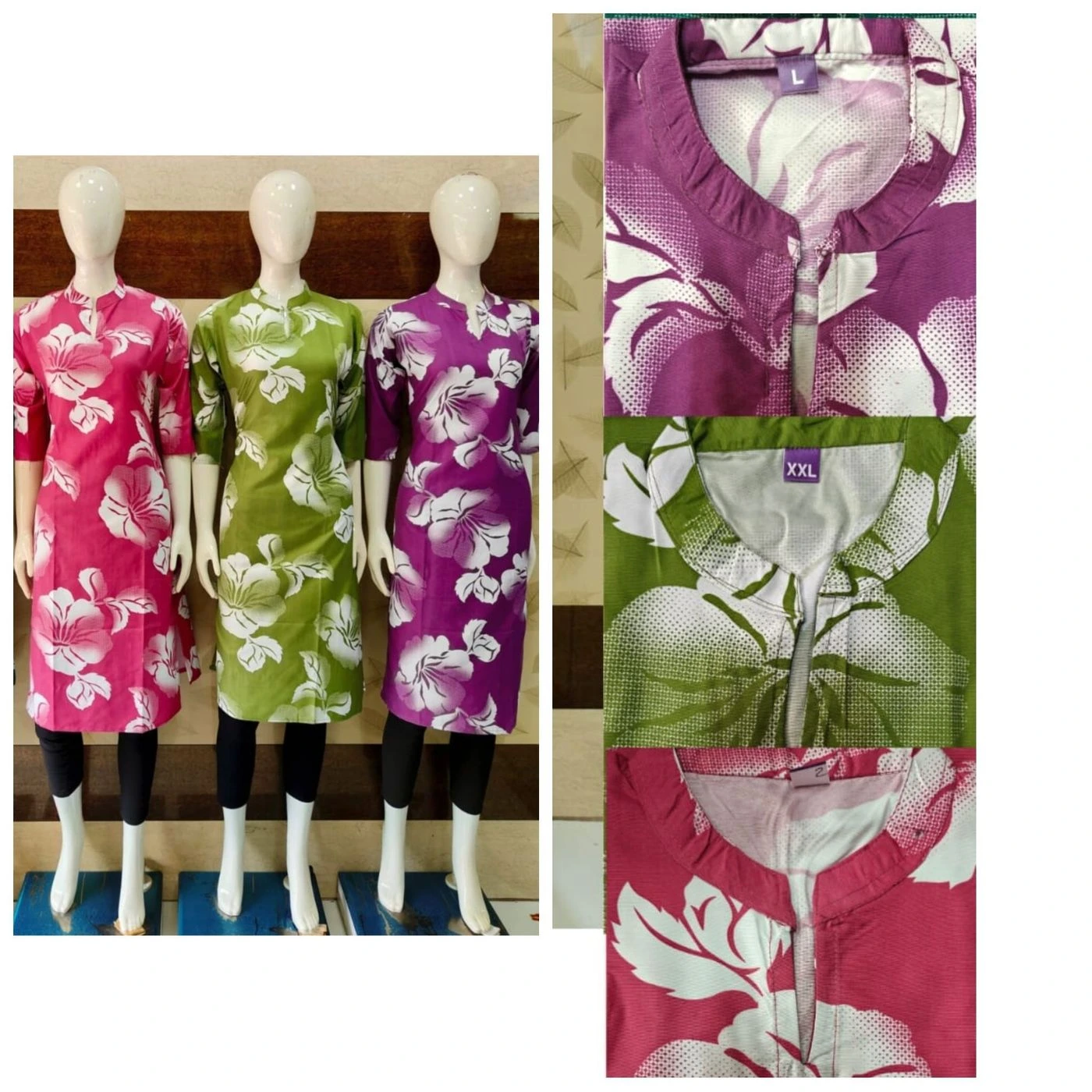 Laffer Cotton Kurtis( Combo offer 299/- single pcs/ 2pcs combo 599 / 3pcs combo 899) 1