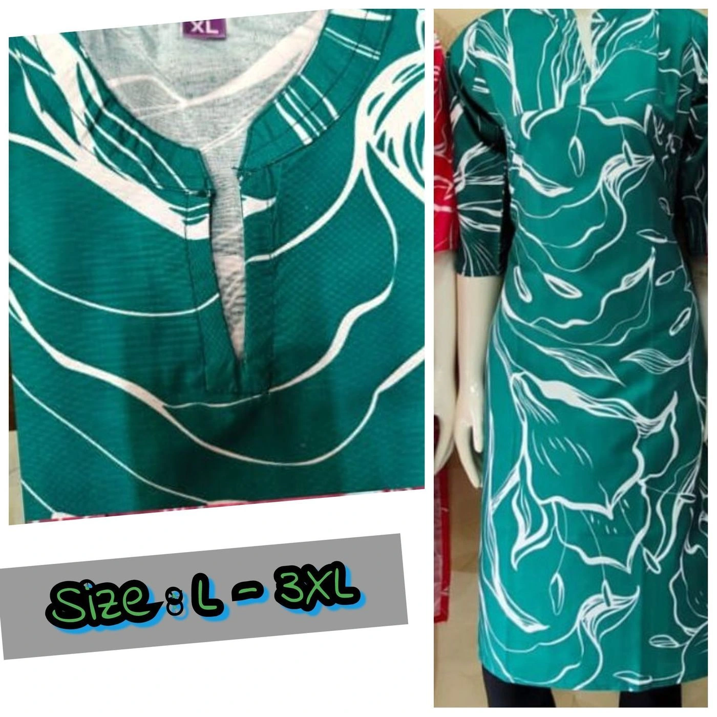 Laffer Cotton Kurtis( Combo offer 299/- single pcs/ 2pcs combo 599 / 3pcs combo 899) 3