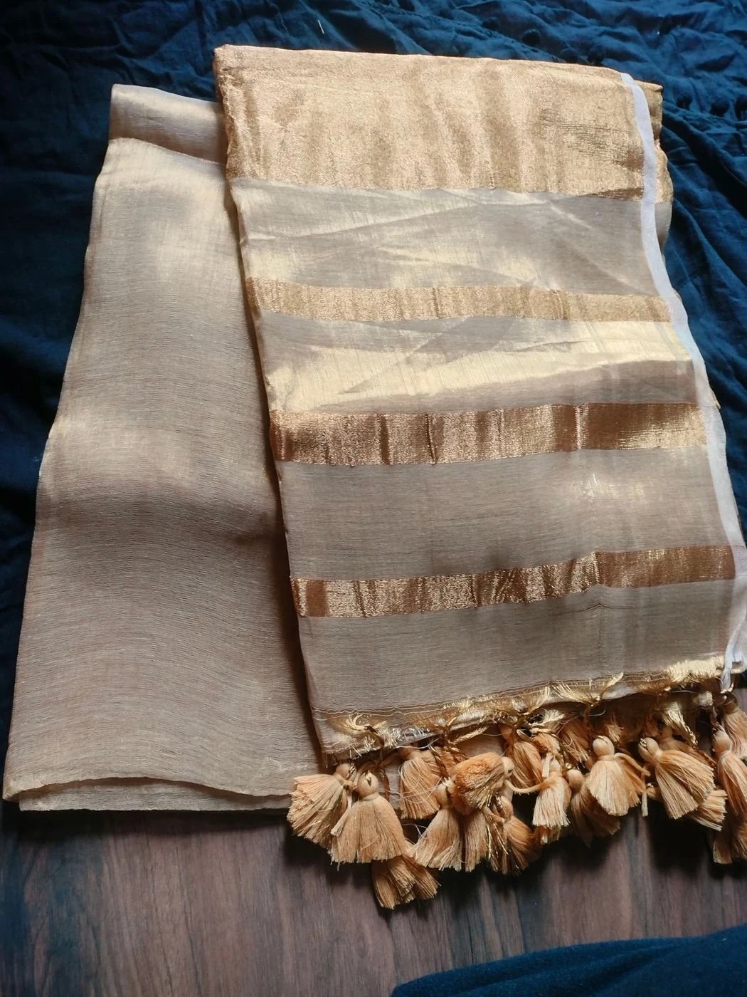 Kerala linen tissue saree 1