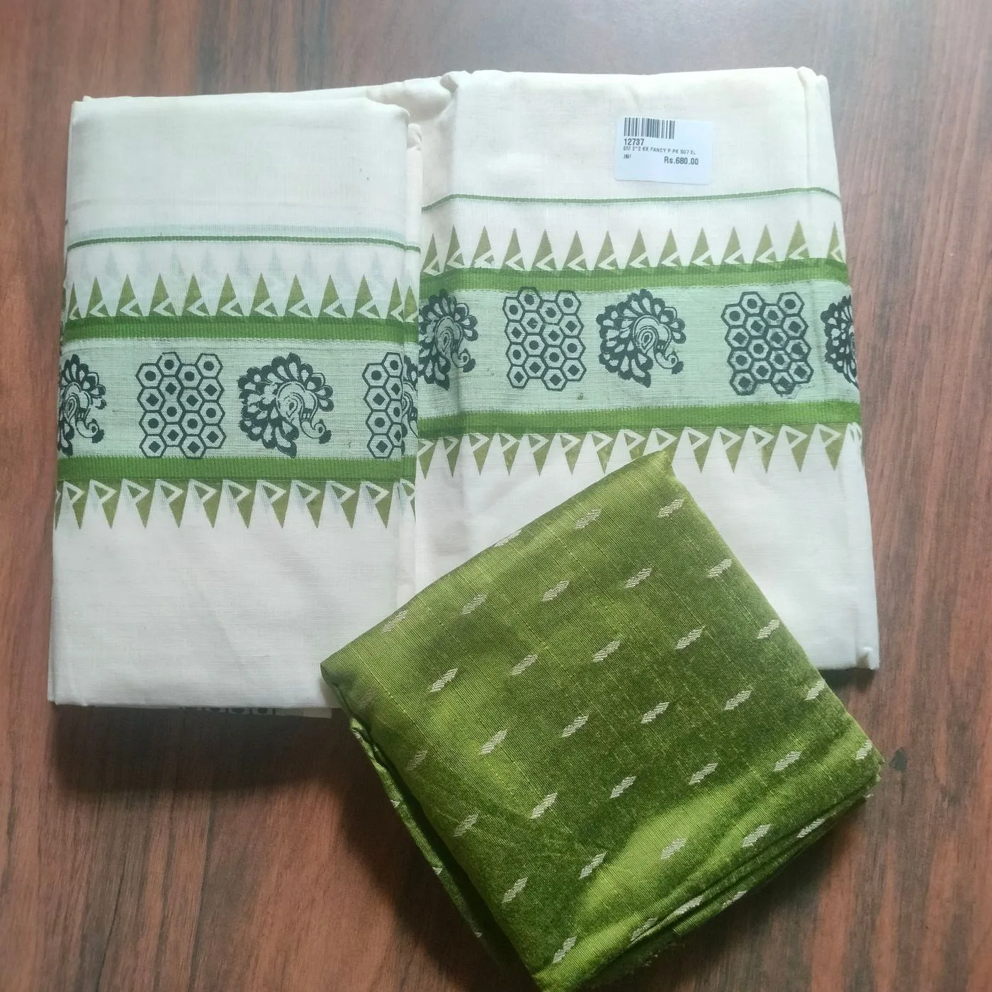 Kuthampally Peacock set mundu 1
