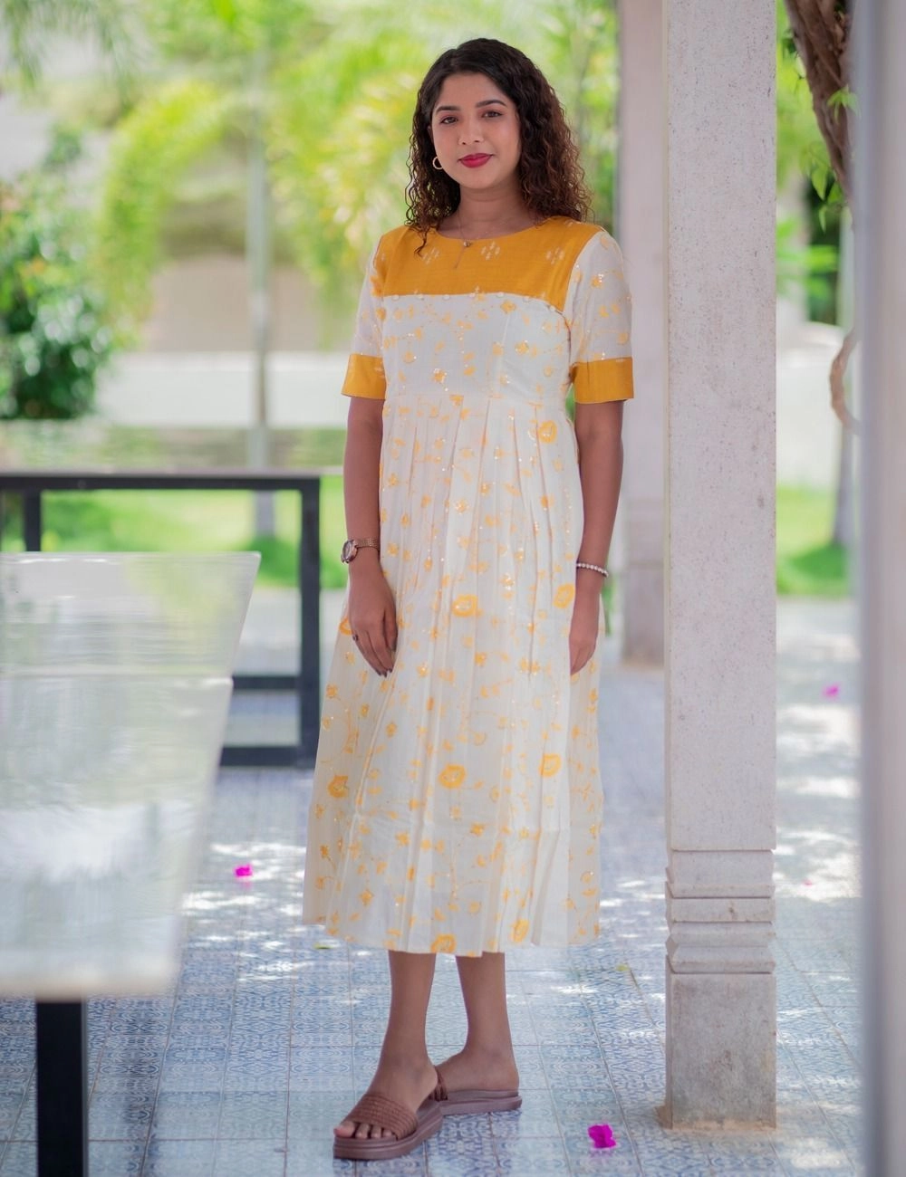 Elegant Off White Party Gown -Full Embroidery and Sequence 1