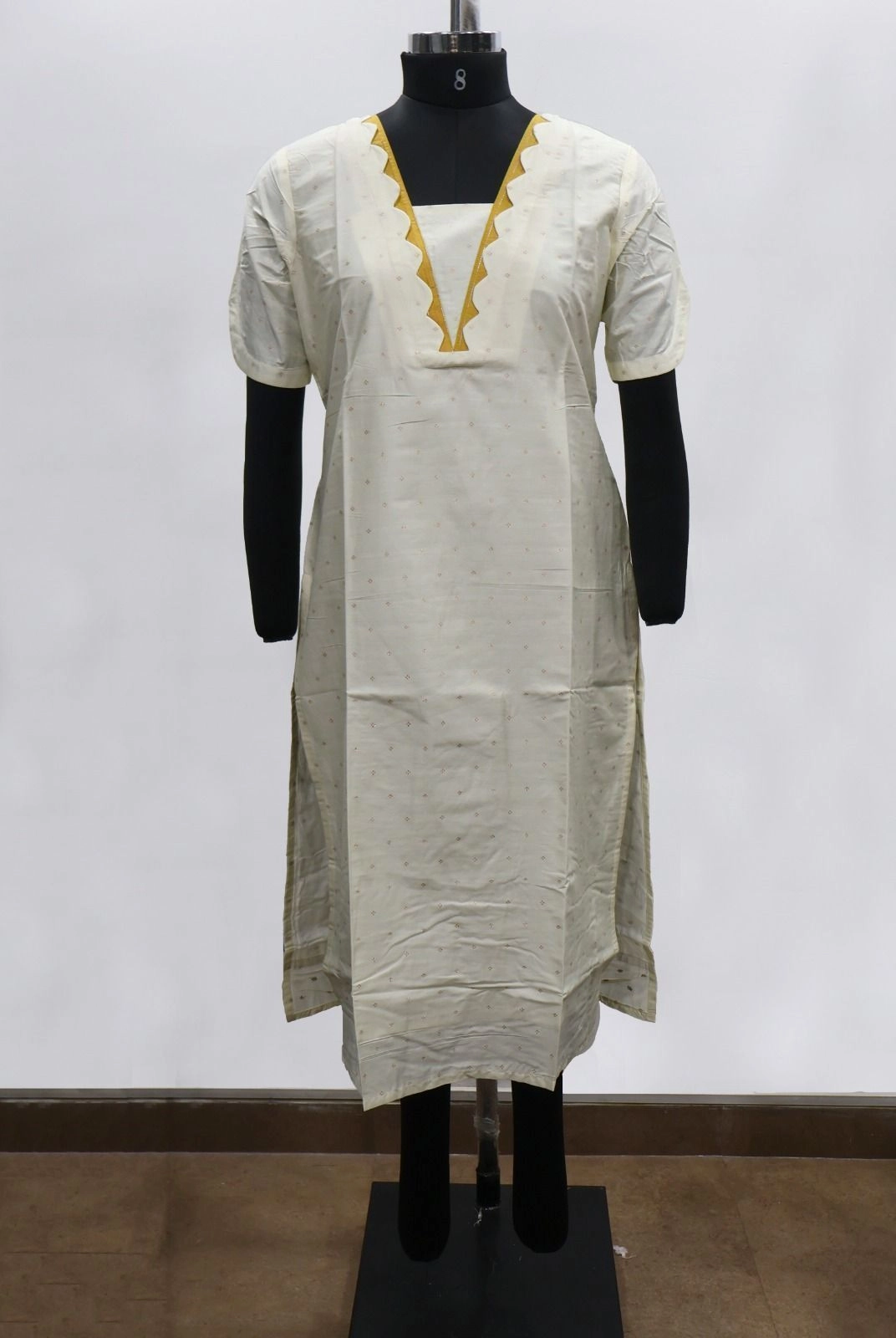 Banarasi Off White Butta Party Kurti