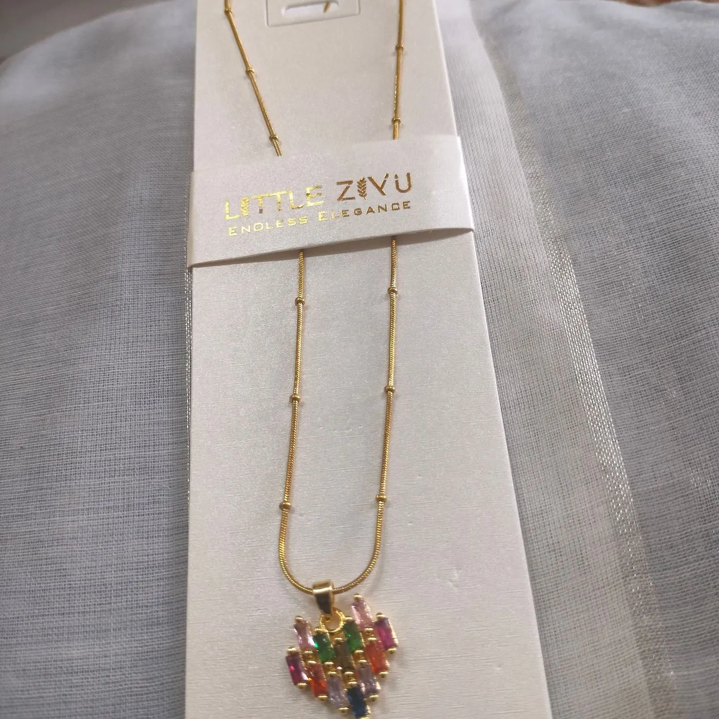 Anti Tarnish Chain with multiple stone pendant 2