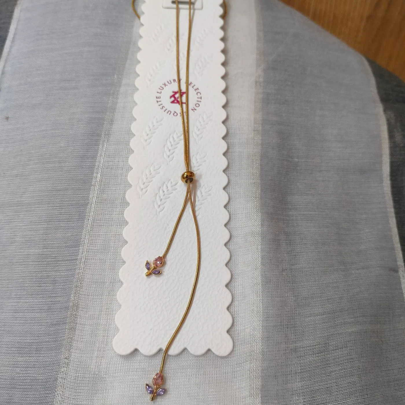 Anti Tarnish Chain with cute flower 1