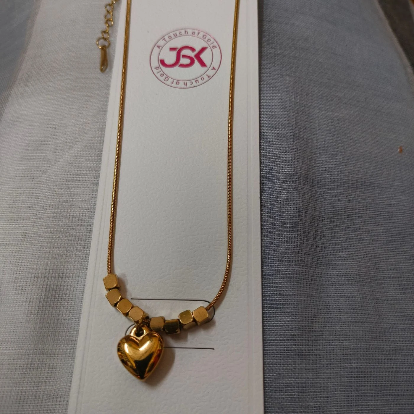 Anti Tarnish Chain with Heart 1