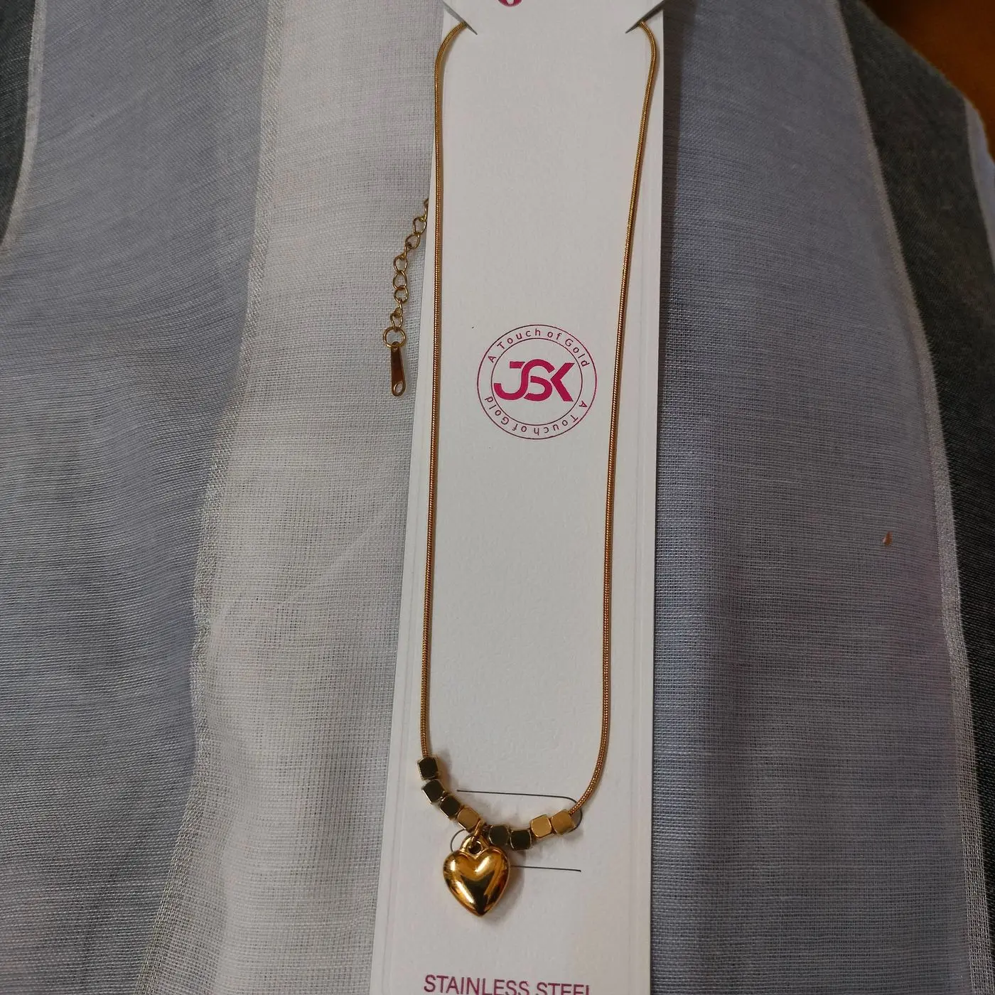 Anti Tarnish Chain with Heart 2