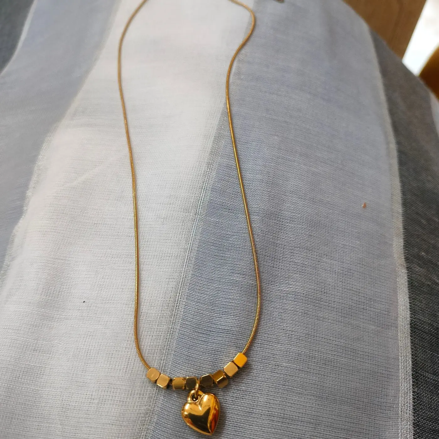 Anti Tarnish Chain with Heart 3