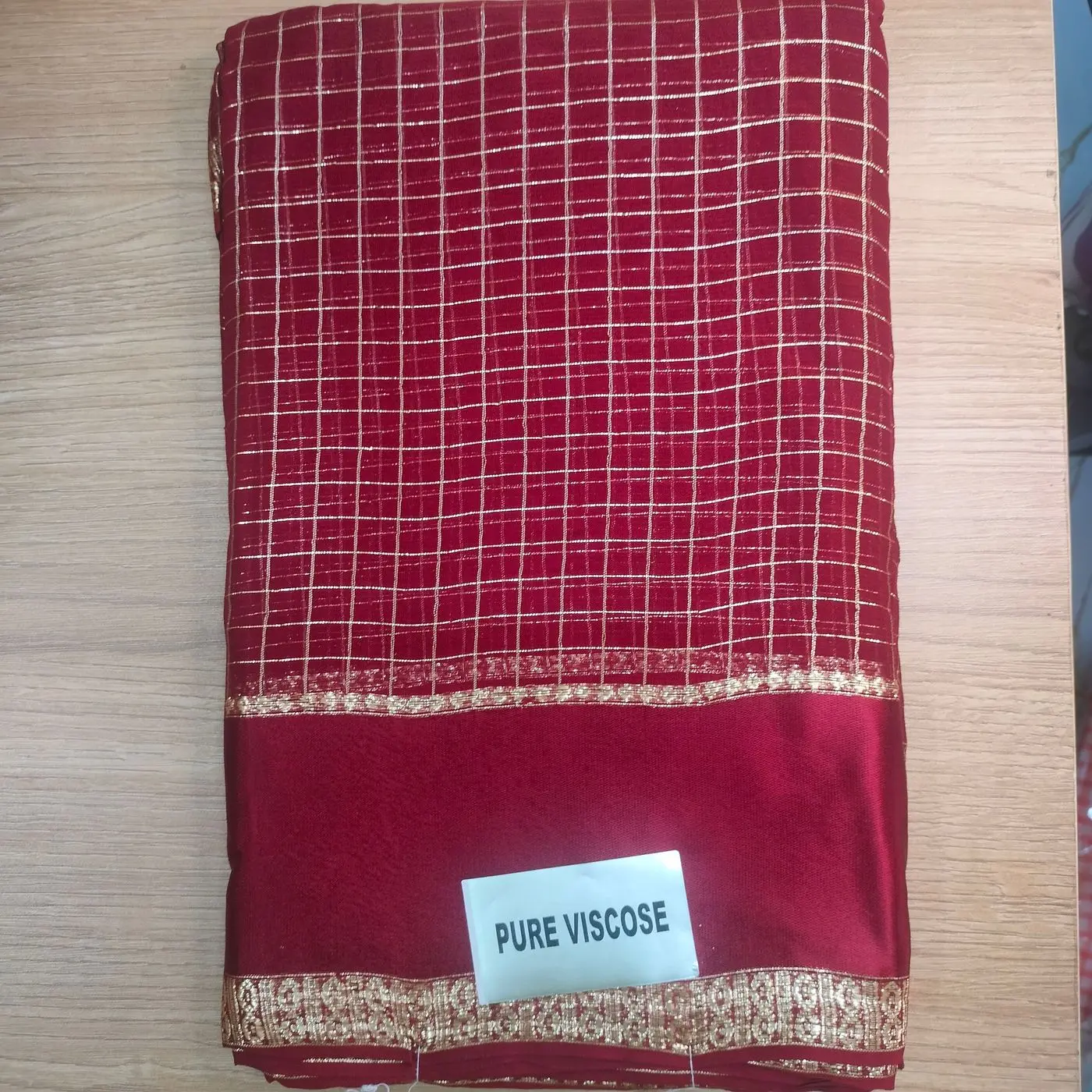 Trendy Viscose Georgette checked Jari saree 2