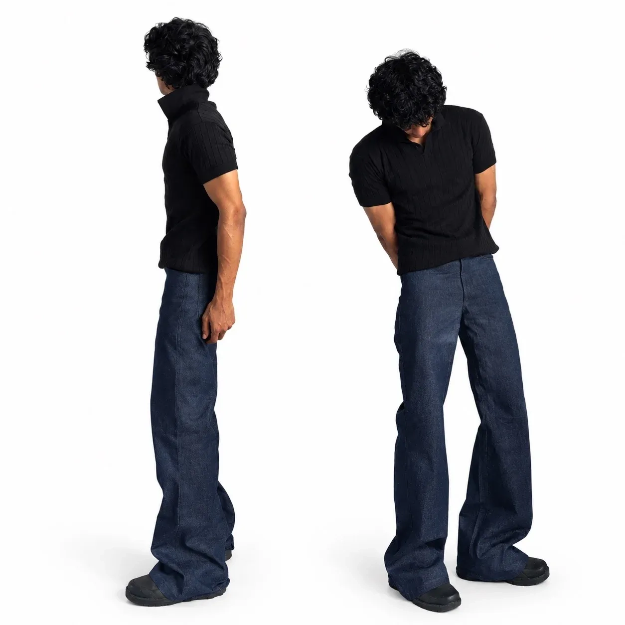 Royal blue raw denim