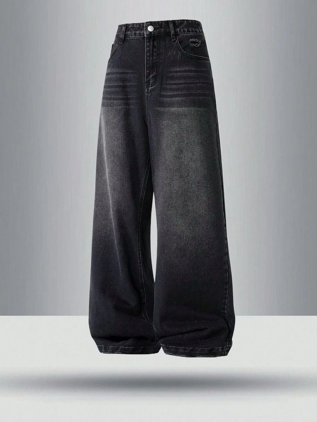 Black greyish baagy  jeans