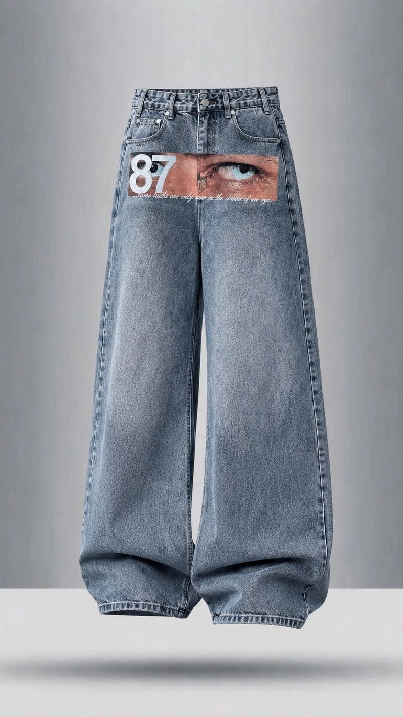 Printed jeans