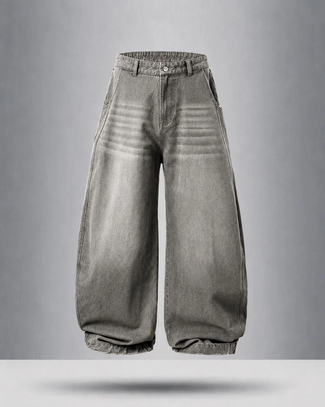 Stone Wash Wide-Leg Jeans R2B