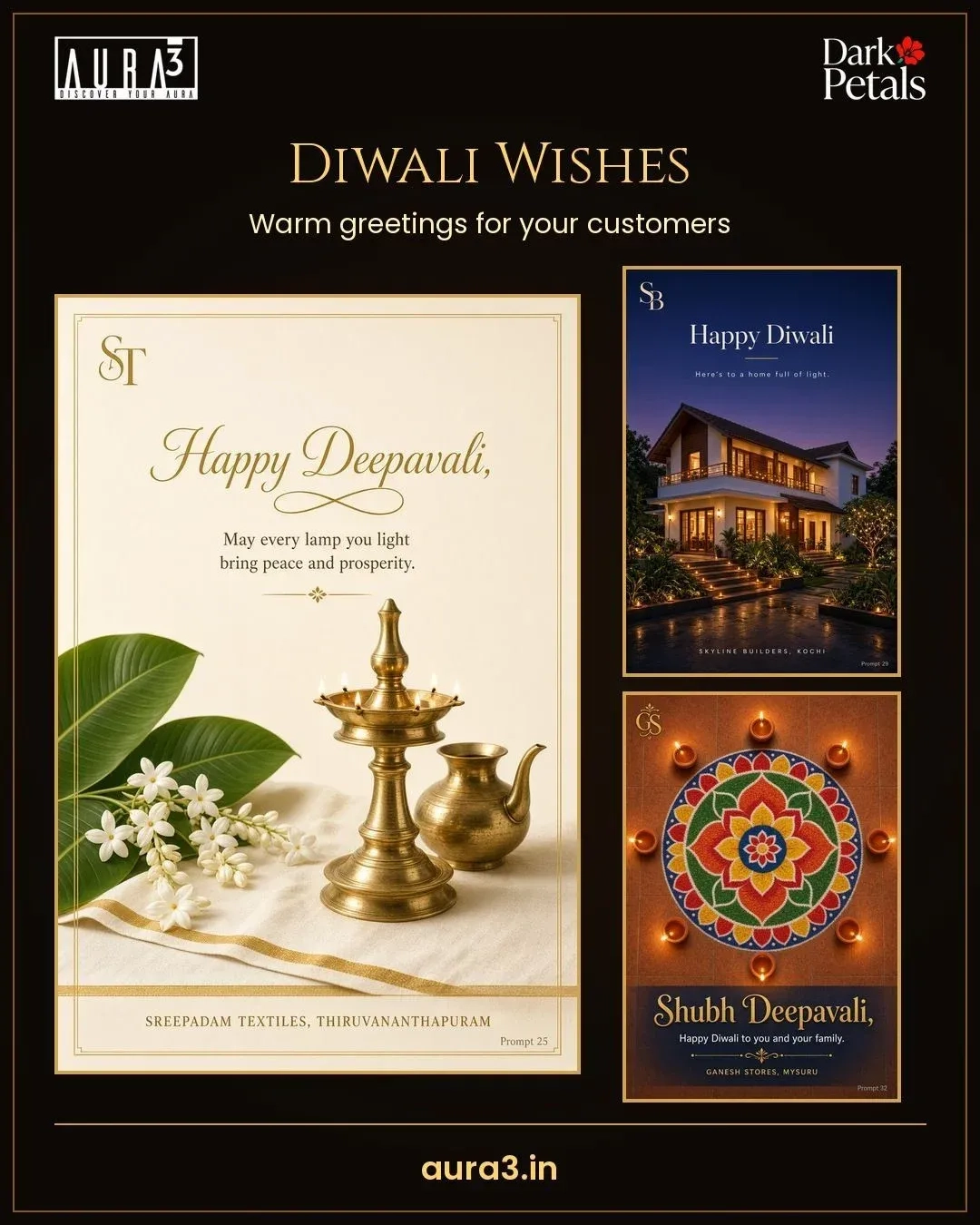 Diwali Business Poster Prompts – 50 Ready AI Prompts for Small Businesses 4