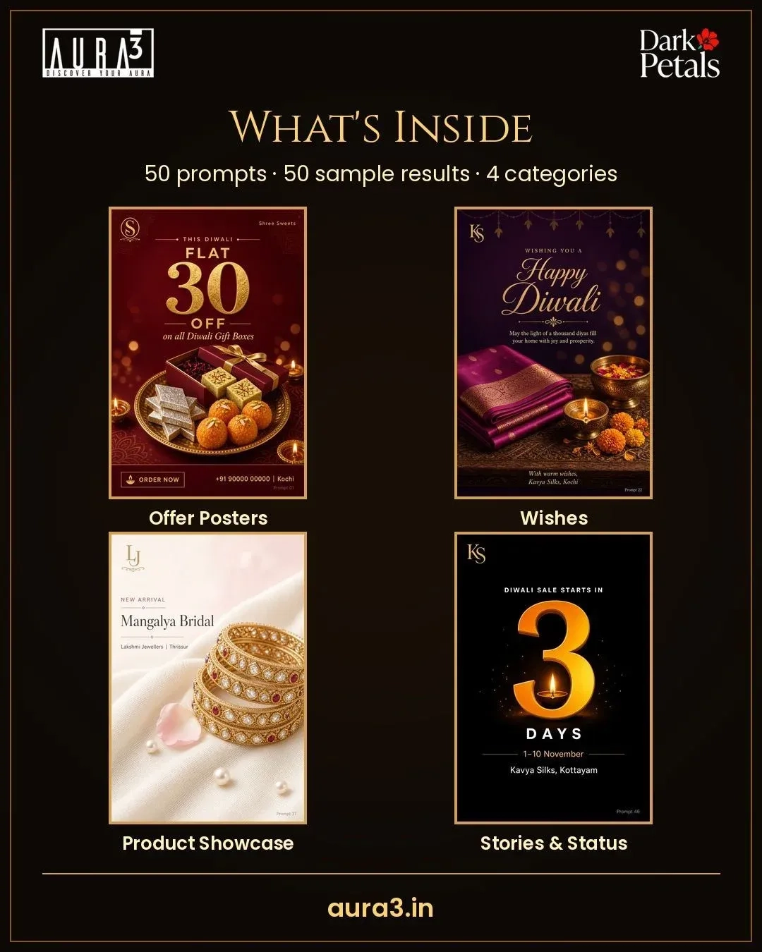 Diwali Business Poster Prompts – 50 Ready AI Prompts for Small Businesses 5