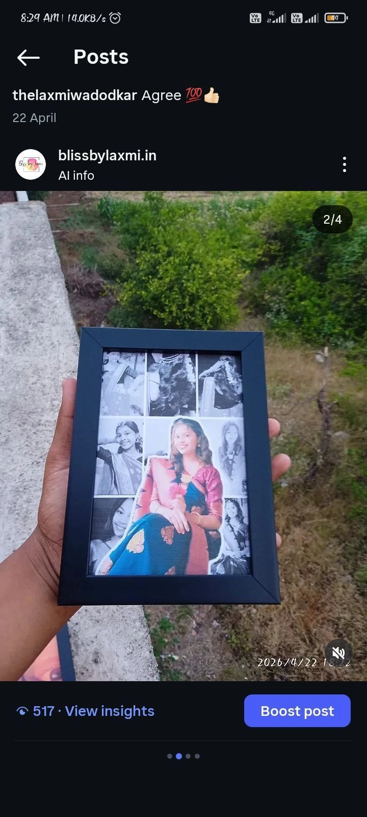 Small Pop up Photo Frame