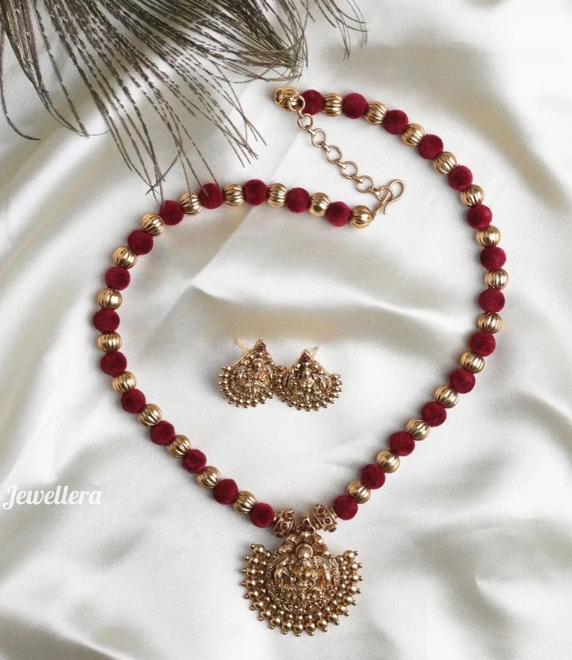Lakshmi Red Beaded Haram