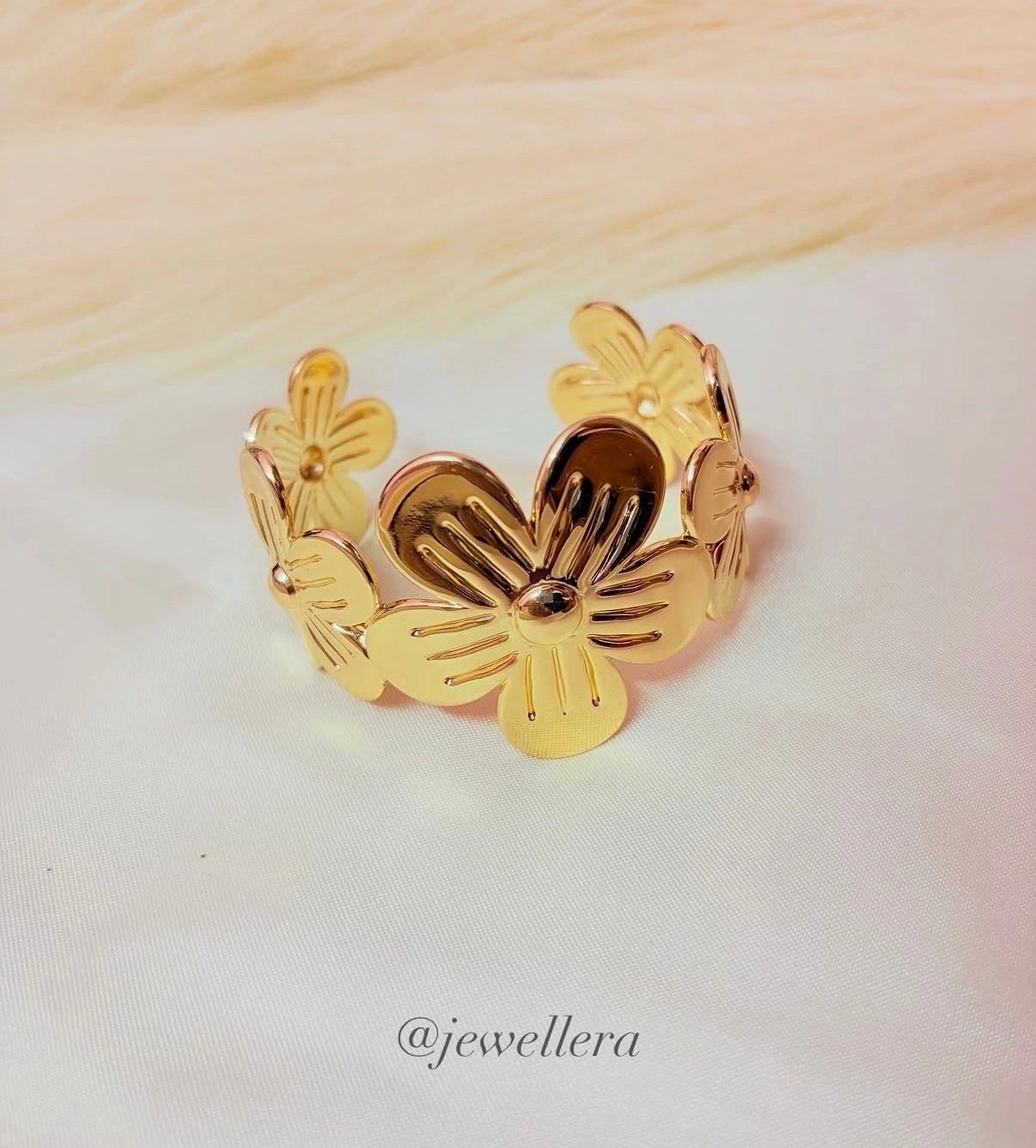 Floral Cuff Bangle