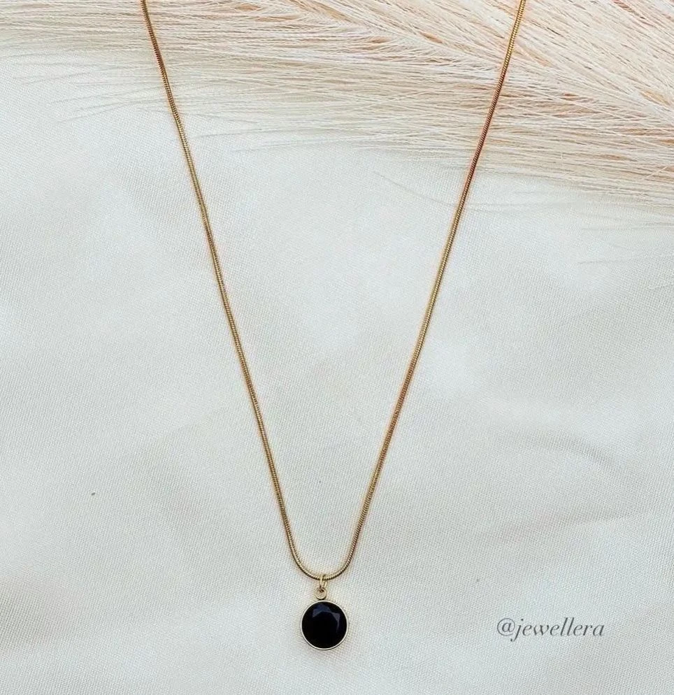 Black Onyx Pendant Chain