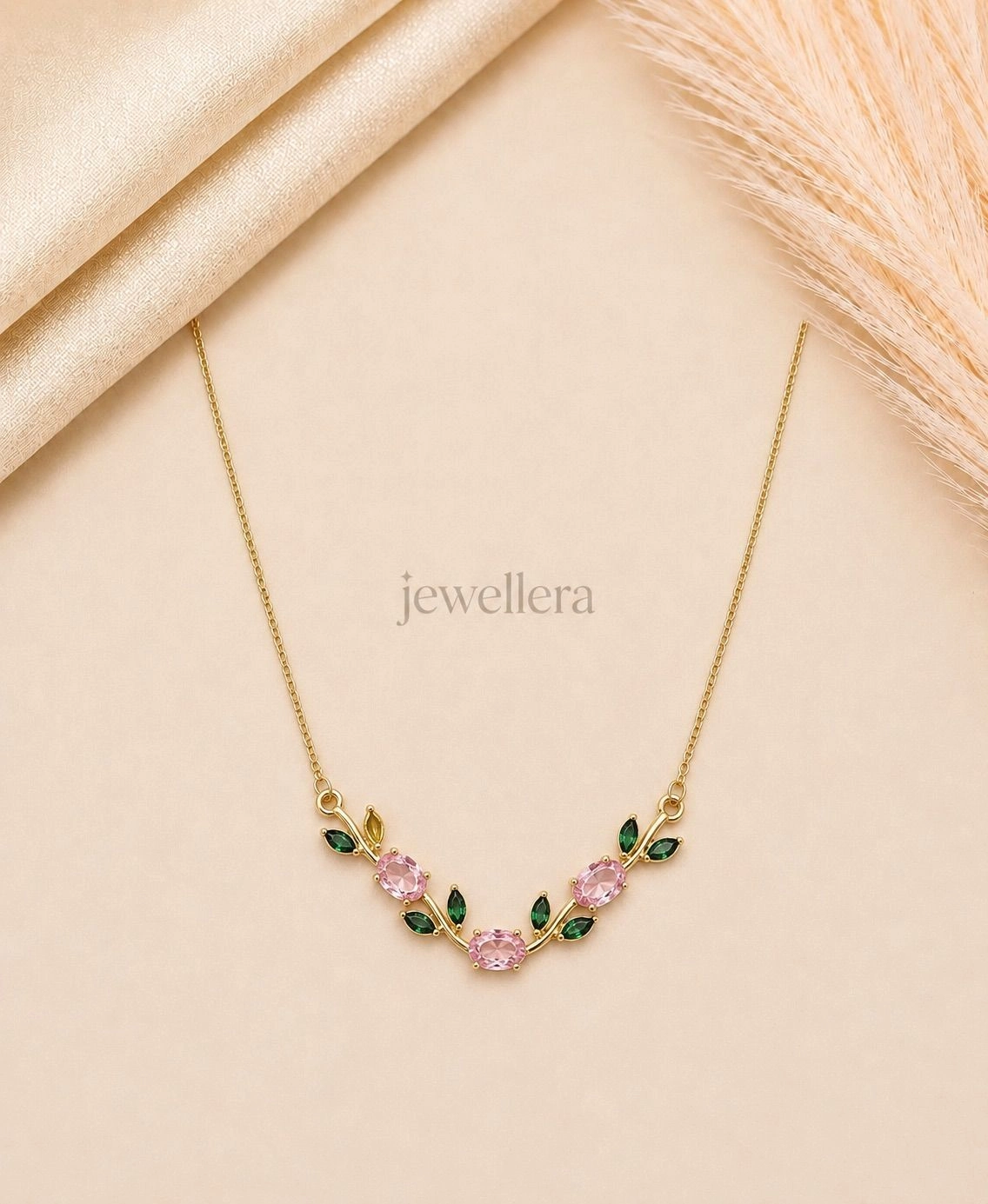 Pink And Green Tulip Chain